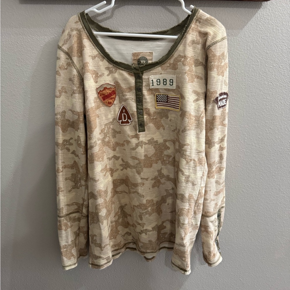 Double D Ranch Camouflage Long Sleeve Shirt with Patches